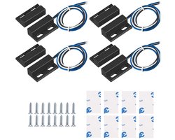 Zwarte Magnetische Deursensor NO/NC voor Toegangscontrole en Alarmsystemen