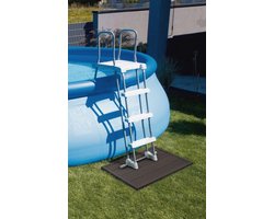 Bodemelement voor Ladders en Zonnedouches - Antislip Design, 101 x 63 x 5,5 cm, Donkergrijs