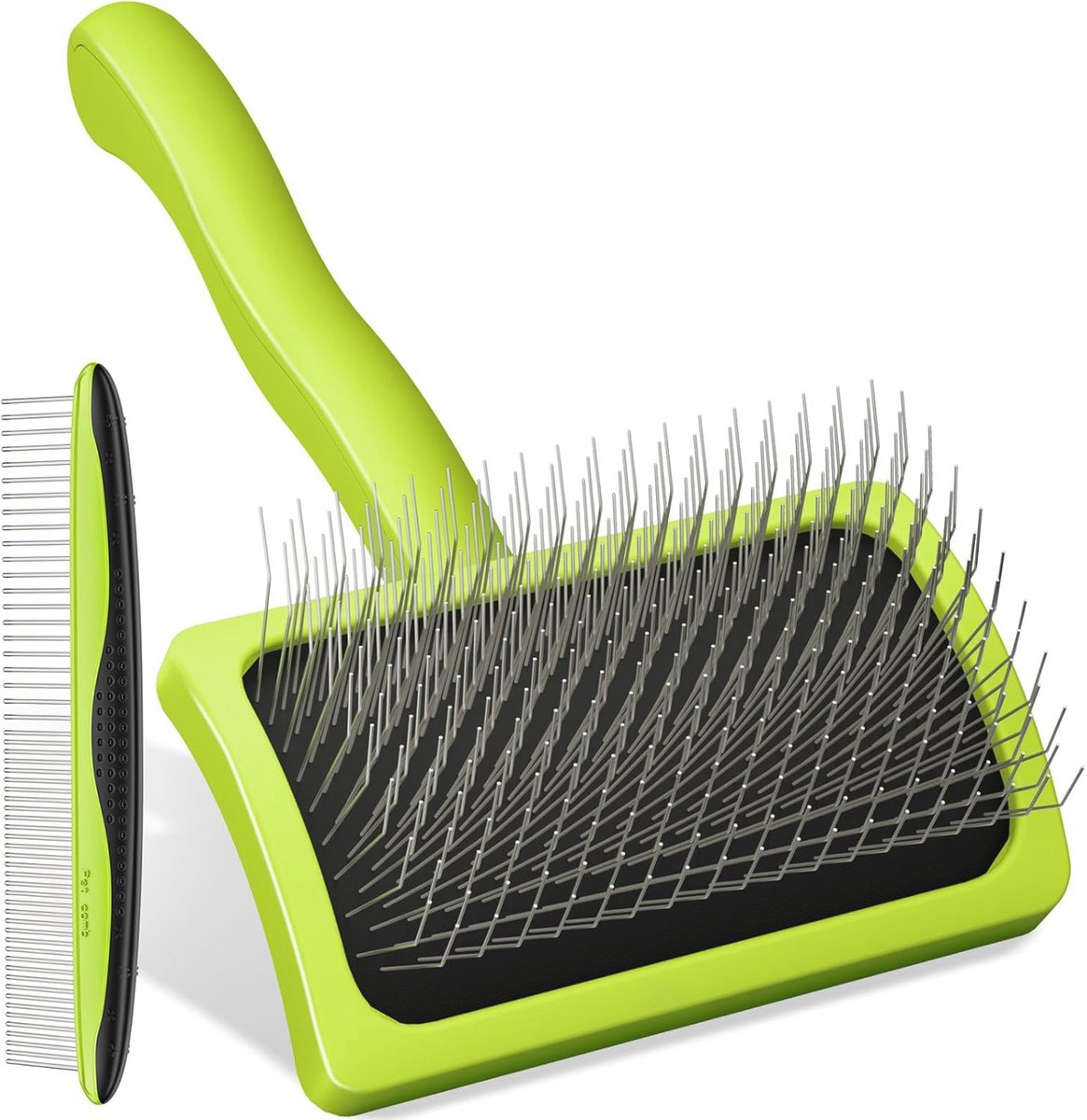 Kruimelborstel voor Honden en Katten, Ergonomische Borstel met Lange Pins voor het Verwijderen van Losse Haarklonten en Het Ontwarren van Vacht