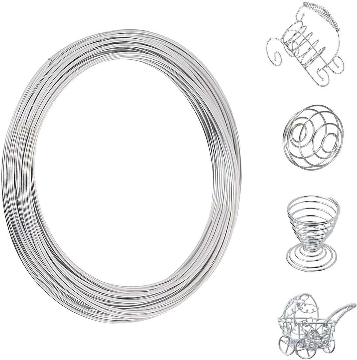 Knutsel Draad 2 mm x 20 m voor Creatieve Projecten - Aluminium Draad voor Sieraden en Doe-Het-Zelf Kransen