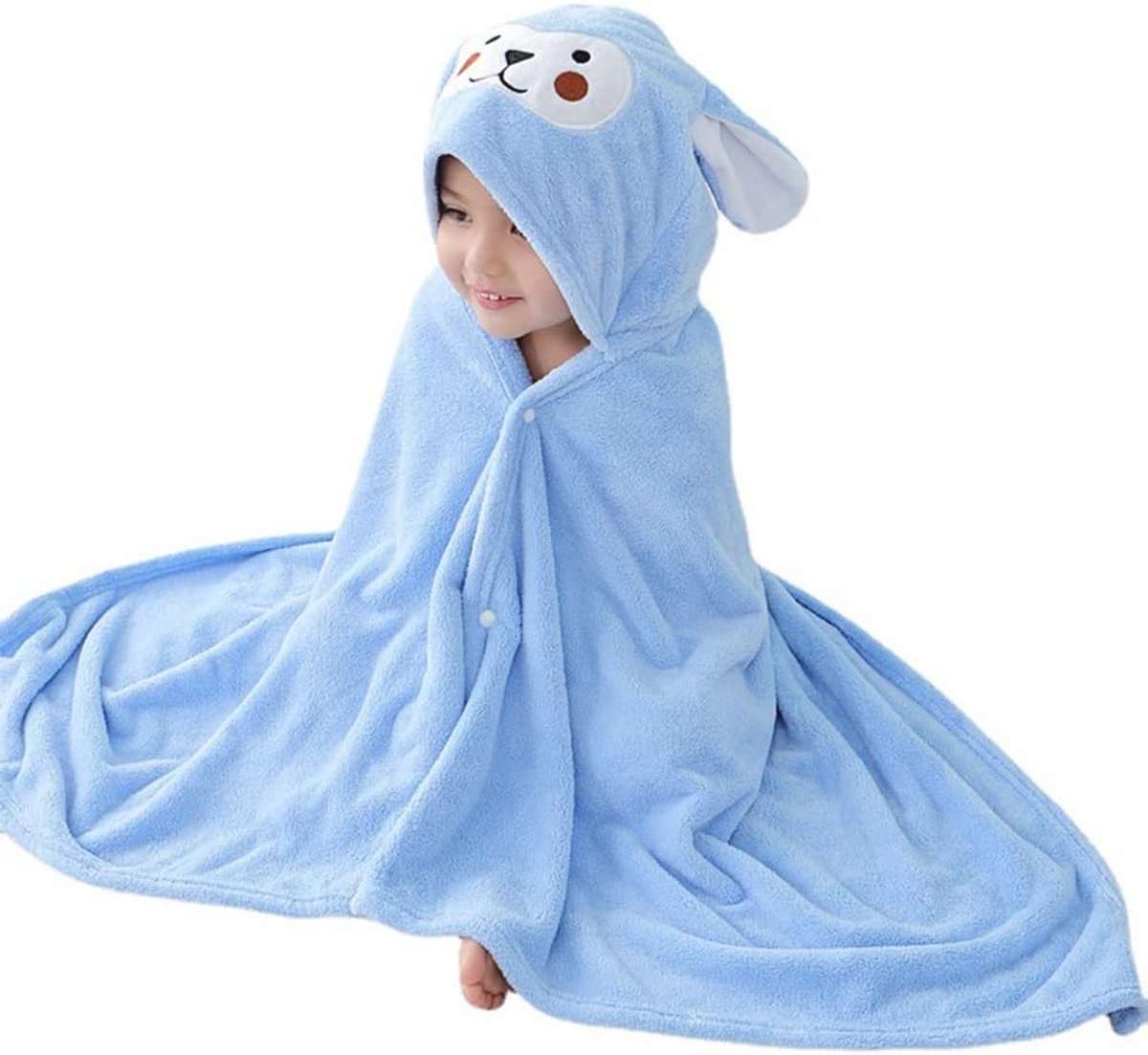 Baby badhanddoek met capuchon - Ultra zachte en absorberende handdoek voor kinderen - 70 x 140 cm - Perfect voor baden en strand