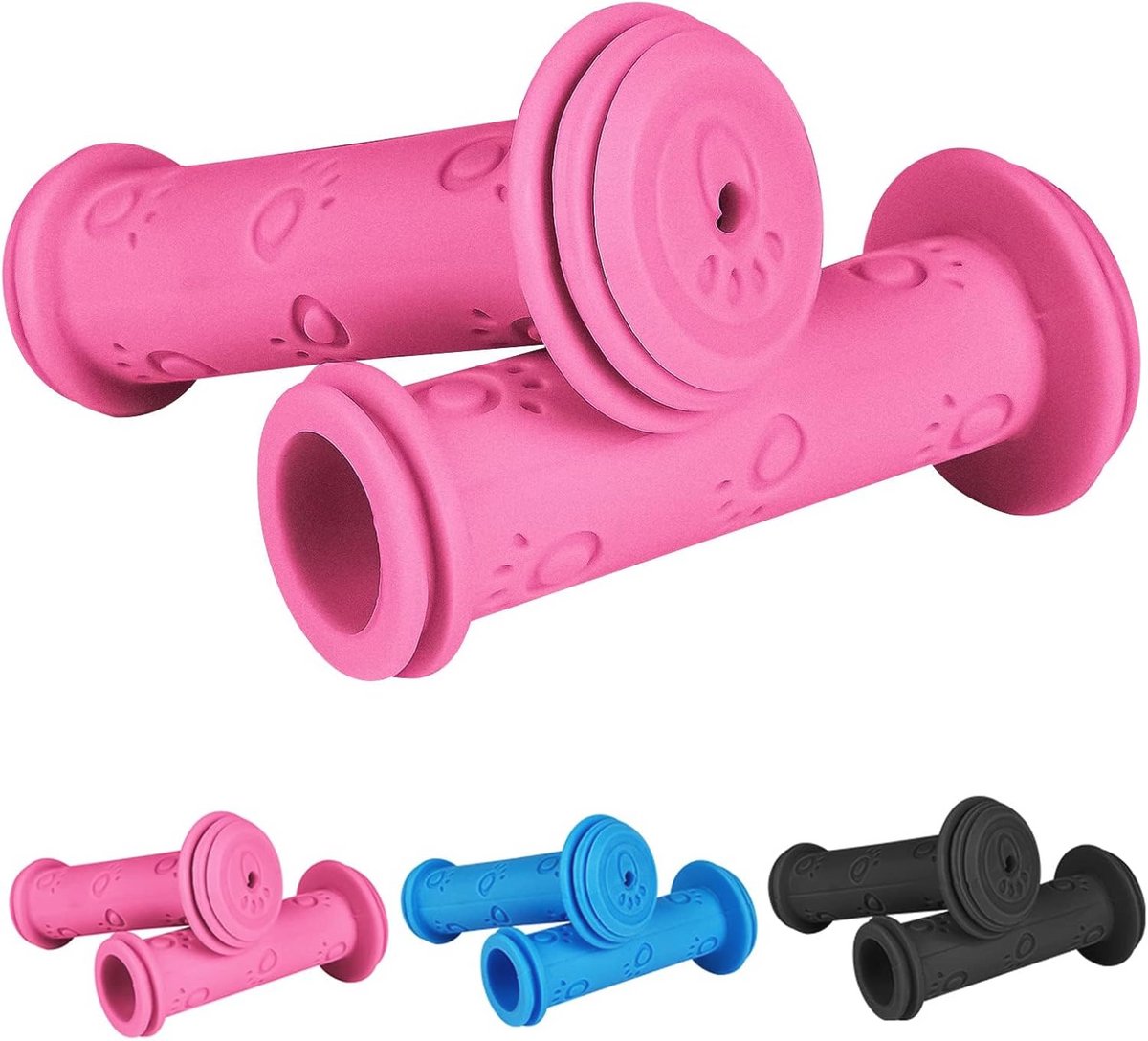 Leuke Antislip Fietshandgrepen voor Kinderen - 22 mm Stuurgrepen in Roze, Blauw, en Zwart