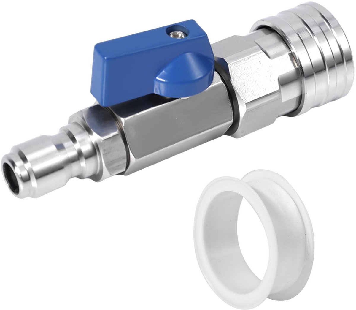 High Pressure Washer Ball Valve, Stainless Steel Quick Coupling Ball Valve 3/8" High Pressure Washer Ball Valve for High Pressure Washer Hose