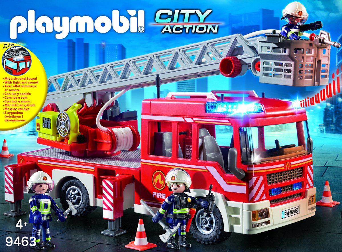PLAYMOBIL City Action Brandweer ladderwagen - 9463 — afbeelding 16
