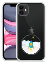 Geschikt voor Apple iPhone 11 Hoesje To the Moon - Designed by Cazy