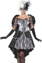 "Zwarte Venetiaanse engel kostuum dames - Verkleedkleding - Large"
