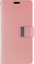 iPhone XS Max Wallet Case - Goospery Rich Diary - Roze