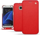 Noreve Samsung Galaxy S7 Edge flip case - tomato - echt leer