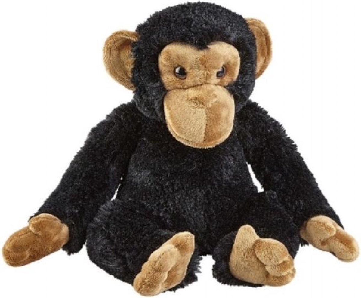 Pluche chimpansee aap knuffel 30 cm - Apen/aapje bosdieren knuffeldieren - Speelgoed voor kinderen - Merkloos