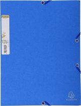 25x FOREVER® Elastomap 3 kleppen uit gerecycleerd karton 380g/m2 - A4, Lichtblauw