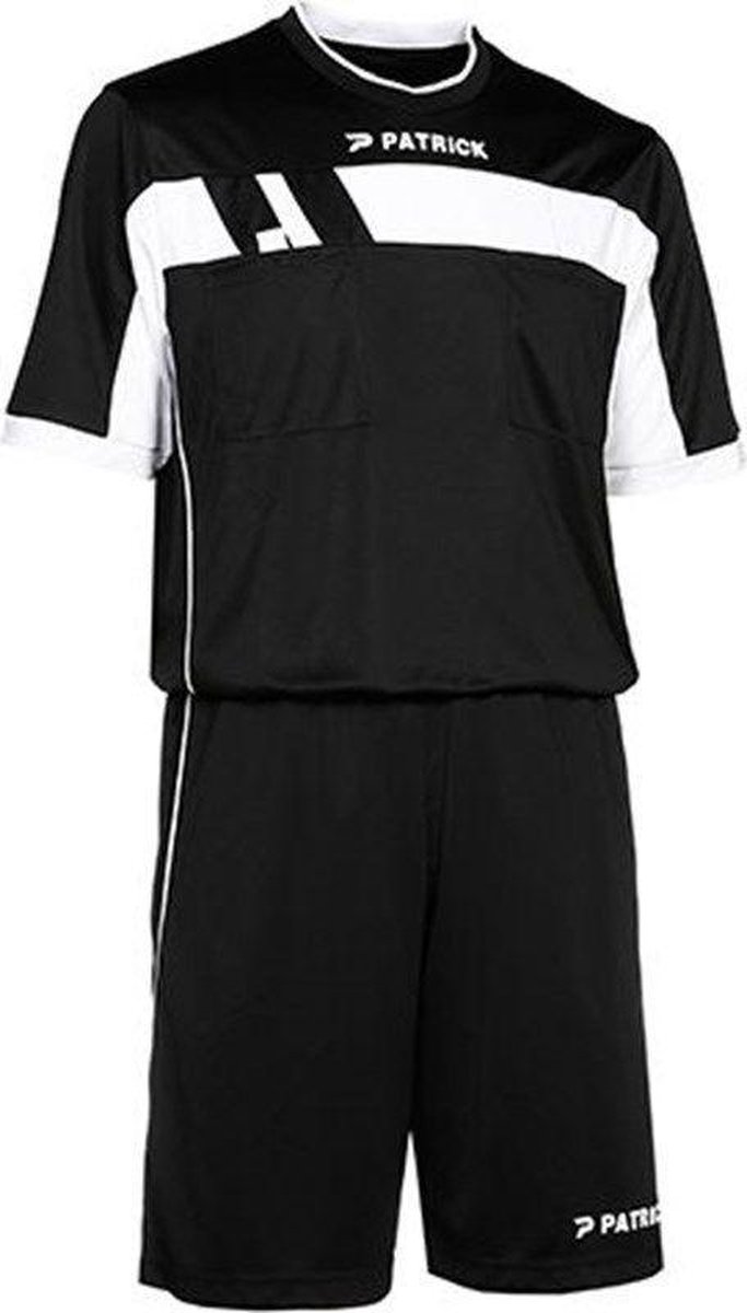 Patrick Scheidsrechtersset Korte Mouw - Zwart / Wit | S