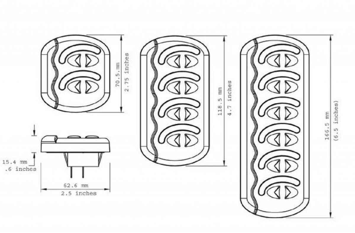 BEP Marine Contour waterdicht schakelpaneel .: koppelstuk