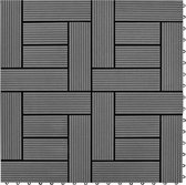 Terrastegels 11 stuks 30 x 30 cm WPC 1 m2 (grijs)
