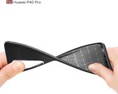 Mobigear Hoesje geschikt voor Huawei P40 Pro Telefoonhoesje Flexibel TPU | Mobigear Luxury Backcover | P40 Pro Case | Back Cover - Rood
