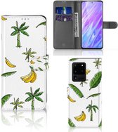 Flip Case Geschikt voor Samsung Galaxy S20 Ultra Hoesje Banana Tree