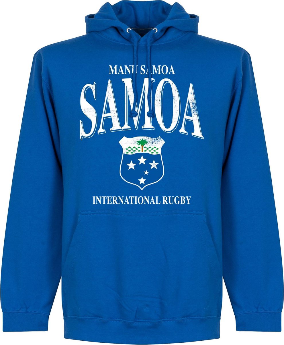Samoa Rugby Hoodie - Blauw - L