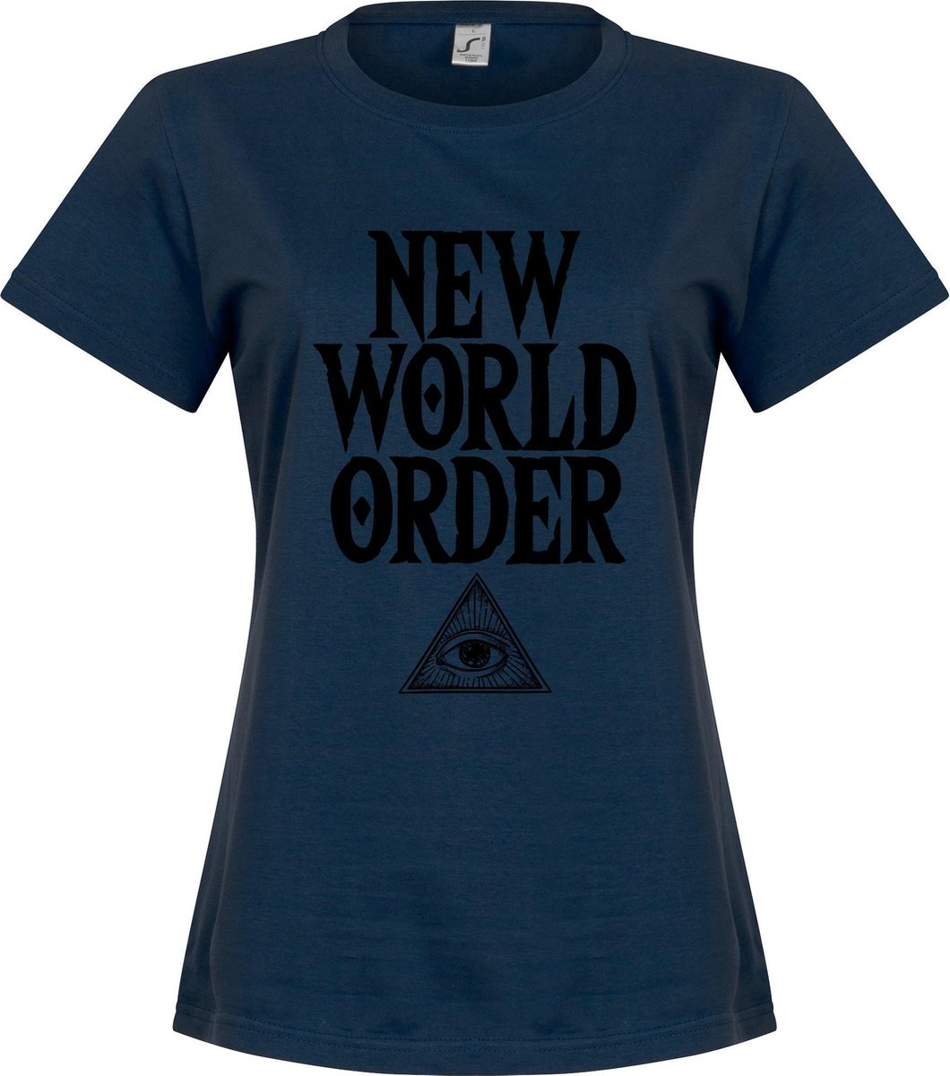 New World Order Dames T-Shirt - Navy - L