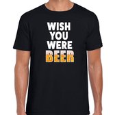 Oktoberfest Wish you were beer drank fun t-shirt zwart voor heren - bier drink shirt kleding L