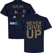 Never Give Up Spurs Lucas 27 Gallery T-Shirt - Navy/ Goud - 4XL