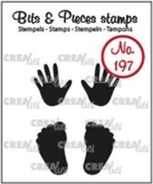 Crealies Bits & Pieces stempel no.197 Baby handje + voetje