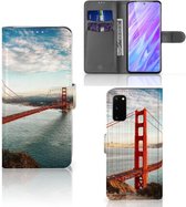 Geschikt voor Samsung Galaxy S20 Flip Cover Golden Gate Bridge