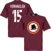 AS Roma Retro Vermaelen 15 T-Shirt - Rood - XL