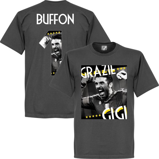 Grazie Gigi Buffon 1 T-Shirt - Donker Grijs - M