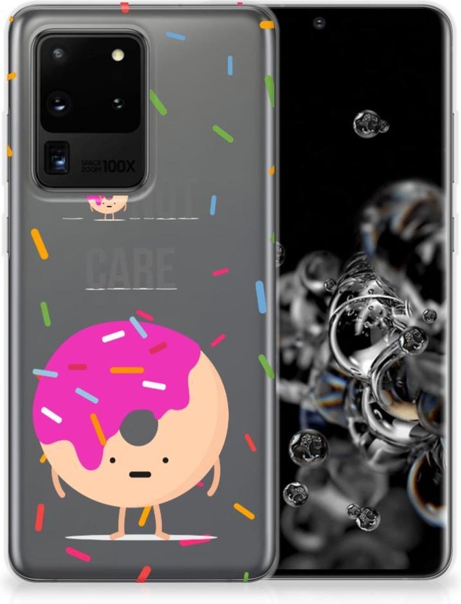 TPU Hoesje voor Samsung Galaxy S20 Ultra Siliconen Case Donut Roze