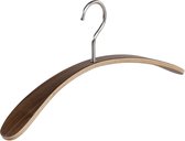 De Kledinghanger Gigant - 2 x Garderobehanger Wave beukenhout met walnoten fineer, 45 cm