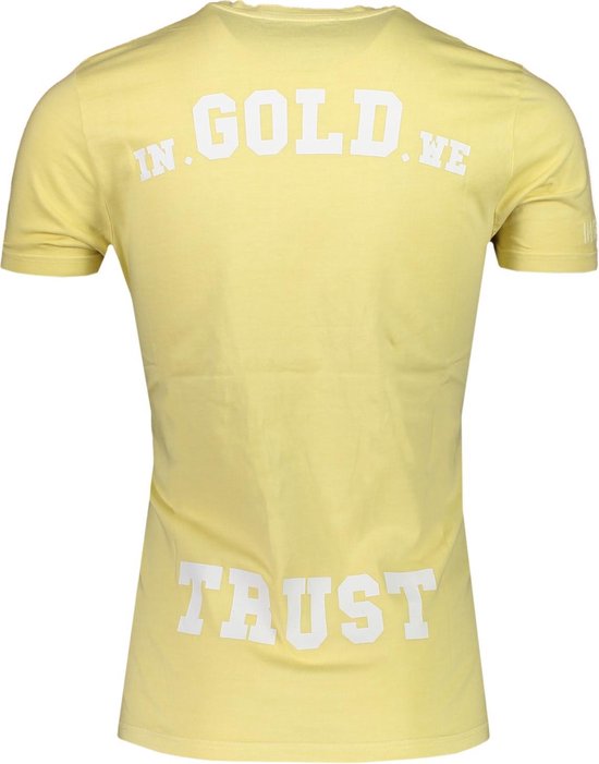 In Gold We Trust T-shirt Geel Geel Getailleerd - Maat XS - Heren -  Lente/Zomer... | bol.com
