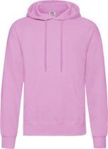 Fruit of the Loom capuchon sweater lichtroze voor volwassenen - Classic Hooded Sweat - Hoodie - Heren kleding M (EU 50)