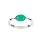 Zilveren Ring met Groene Onyx