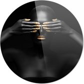 Black Gold | Eric Kuster Style  | 20 x 20 CM | Wanddecoratie | Schilderij | 5 mm dik Plexiglas muurcirckel