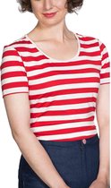 Dancing Days Dames Tshirt -XL- LAND AHOY Rood/Wit