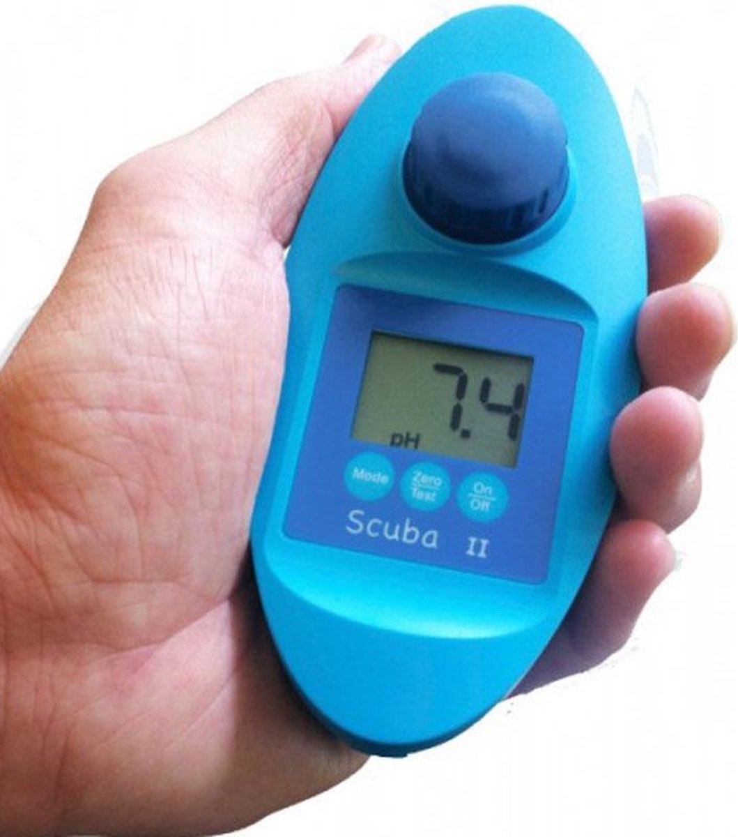 Digitale tester Scuba II Blauw - Meet pH, chloor, alkaliniteit en cyaanzuur