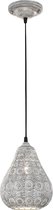 LED Hanglamp - Trion Jesma - E14 Fitting - Rond - Mat Grijs Aluminium - BSE