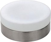 LED Plafondlamp - Opbouw Rond - E27 - Mat Chroom Aluminium - Ø180mm - BES LED