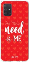 Casetastic Samsung Galaxy A71 (2020) Hoesje - Softcover Hoesje met Design - All you need is me Print