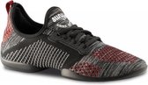 Lage Danssneakers Dames Anna Kern Suny 115 Pureflex - Splitzool -  Salsa, Latin, Stijldansen - Zwart/Rood - Maat 41,5