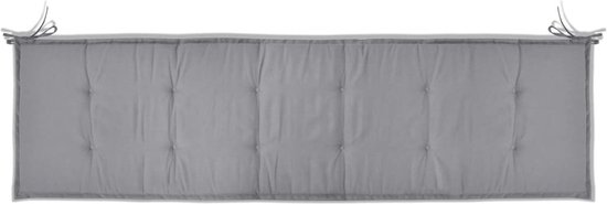 vidaXL Coussin de banc de jardin gris 180x50x3 cm