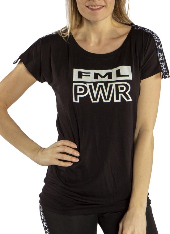 zwart sportshirt dames