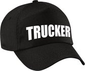 Trucker / vrachtwagenchauffeur verkleed pet zwart voor dames en heren - trucker baseball cap - carnaval / kostuum