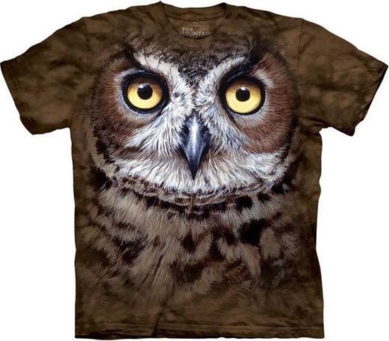 T-shirt Great Horned Owl Head XXL