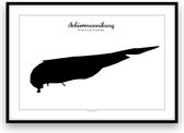 Schiermonnikoog eilandposter - Zwart-wit
