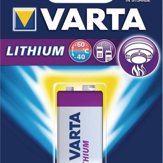 Toeval Plotselinge afdaling hoekpunt Varta 9V Lithium Batterij - 1 stuk | bol.com