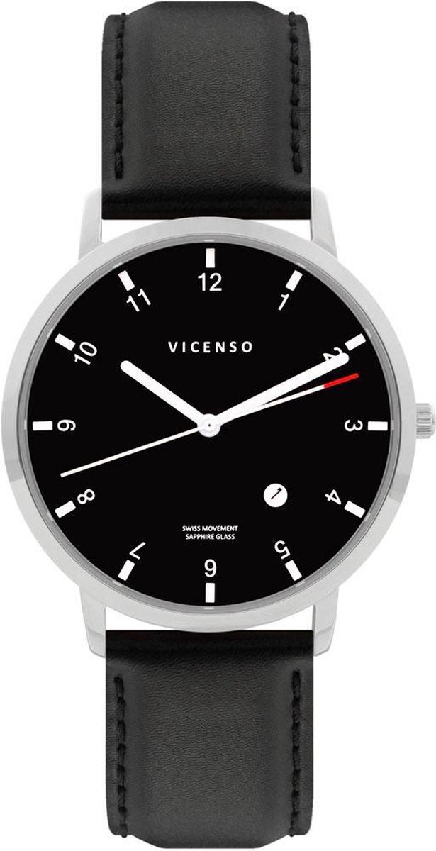 Vicenso Rome VI10016 Zilver Zwart-Zwart