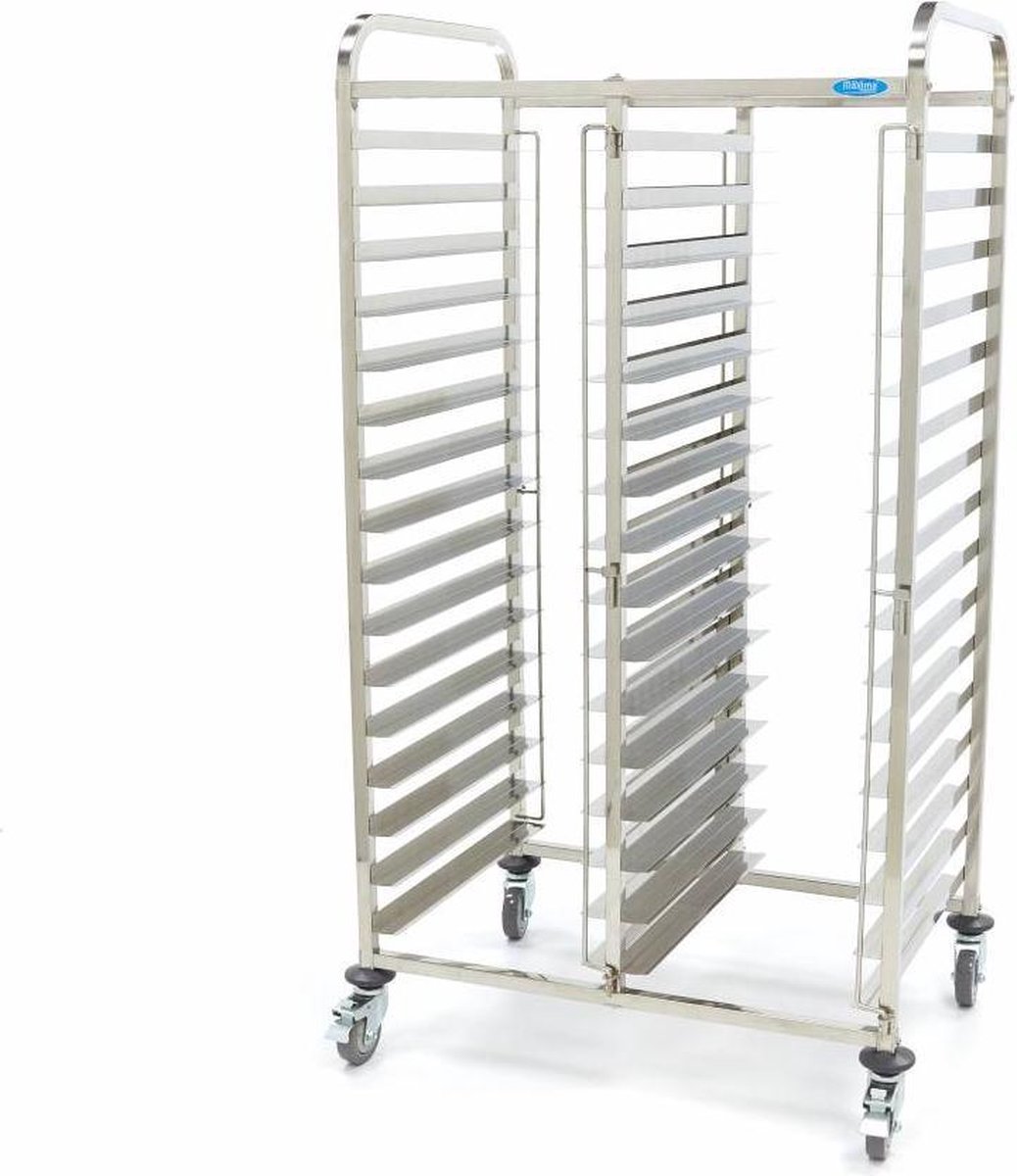 Maxima Regaalwagen 32 x (60 x 40 cm) excl. Bakplaten en Roosters - Professionele Trolley - 32 Etages - Horeca