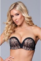 Be Wicked - Miracle Push-Up Strapless BH - Zwart Cup A Cup B|Cup C|Cup D
