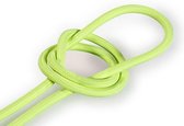 Strijkijzersnoer Fluor geel - rond, effen stof - 2-polig - ø 6.2mm