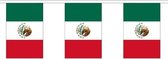 3x Buiten vlaggenlijn Mexico 3 meter - Mexicaanse vlag - Supporter feestartikelen - Landen decoratie en versieringen